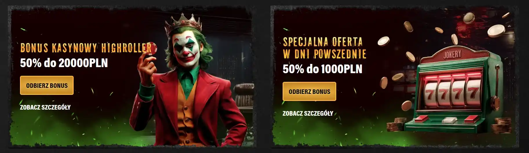 jokery oferta w dni powszednie