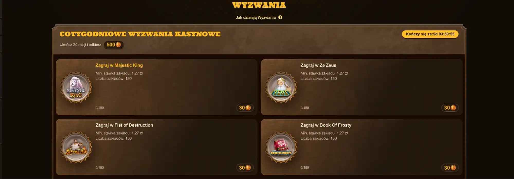 lizaro wyzwania